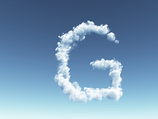 Image showing cloudy letter G