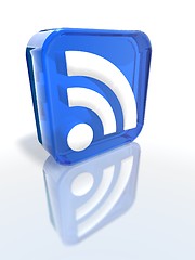 Image showing Blue RSS sign