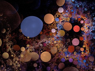 Image showing Abstract Bubblered Background