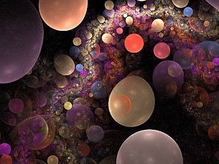 Image showing Abstract Bubblered Background