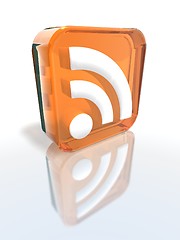 Image showing orange RSS sign