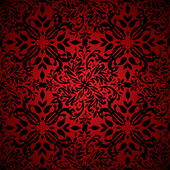 Image showing abstract floral hot red