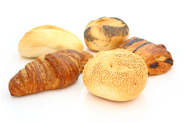 Image showing Croissants and Buns