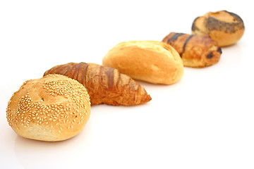 Image showing Croissants and Buns