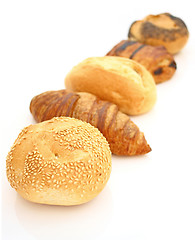 Image showing Croissants and Buns