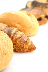 Image showing Croissants and Buns