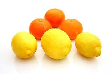 Image showing lemons and mandarins