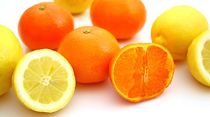 Image showing lemons and mandarins