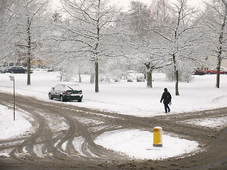 Image showing Urban winter scenic