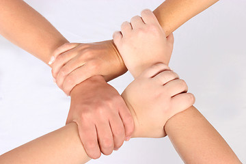 Image showing Interlocked hands