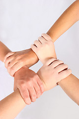 Image showing Interlocked hands