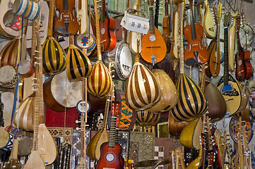 Image showing Music intruments shop.
