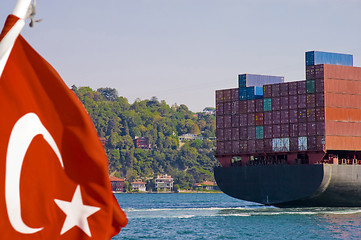 Image showing Container cargo ship