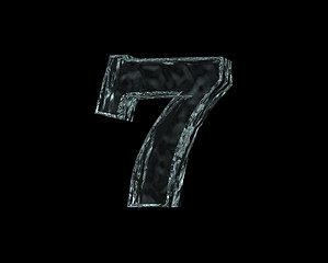 Image showing frozen number seven