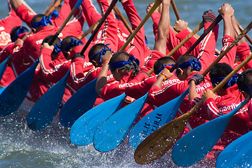 Image showing Longboat racing in Pattaya, Thailand