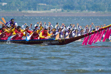 Image showing Longboat racing in Pattaya, Thailand