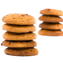 Image showing two stacks of cookies