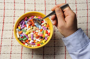 Image showing Bowl with Pills