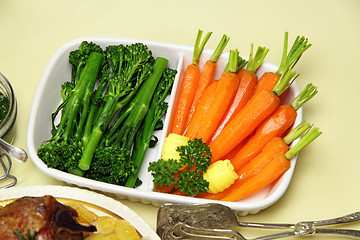 Image showing Broccolini And Carrots