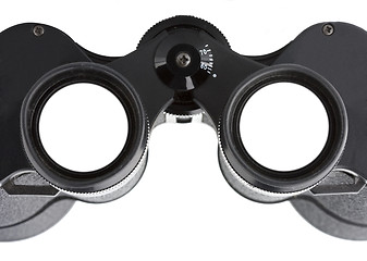 Image showing isolated binoculars with money