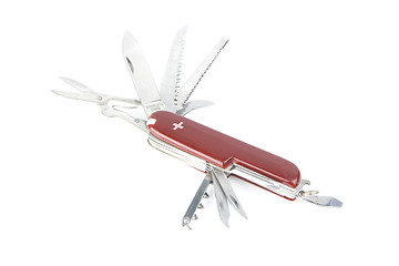 Image showing marketing red swiss army pocket knife tool