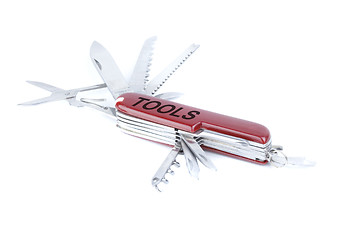 Image showing marketing red swiss army pocket knife tool