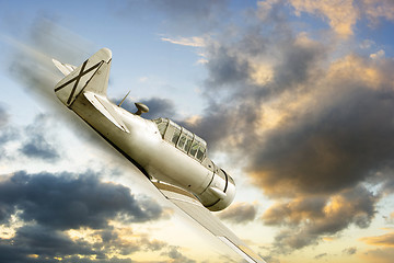 Image showing war propeller fighter plane