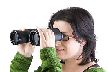 Image showing isolated girl searching for business