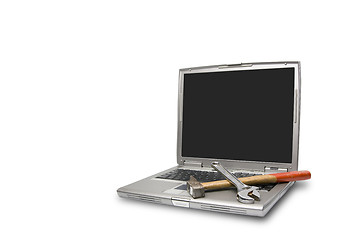 Image showing laptop and tools