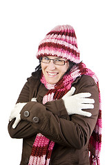 Image showing christmas cold girl