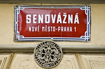 Image showing Prague's street sign