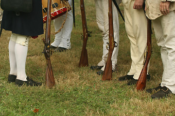 Image showing Reviewing the Troops--Revolutionary War Reenactment