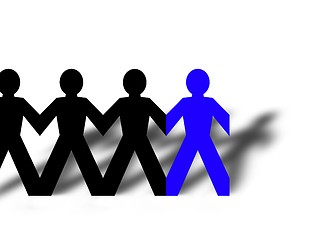 Image showing Group Man Blue