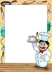 Image showing Frame with chef holding meal