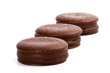 Image showing three chocolate cookies