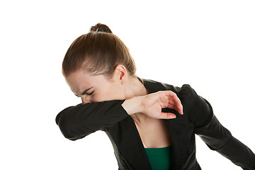 Image showing Sneezing Woman