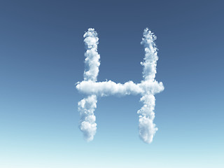 Image showing cloudy letter H