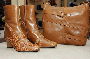 Image showing boots and a handbag