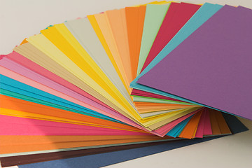 Image showing Assorted colored card