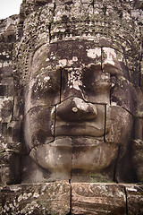 Image showing Ancient statue of Buddha in Angkor-wat