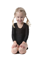 Image showing little beautiful gymnast girl