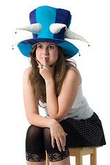 Image showing woman in funny hat