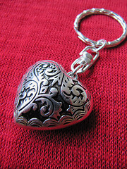 Image showing Heart Keyring