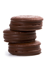 Image showing three chocolate cookies