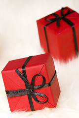 Image showing red gift boxes