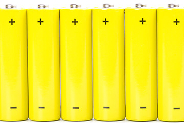 Image showing yellow alkaline batteries