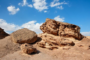 Image showing Scenic weathered orange rock in the desert