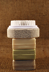 Image showing Soap and brush