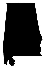 Image showing State of Alabama - white background