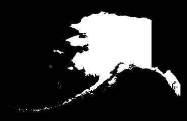 Image showing State of Alaska - black background